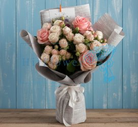 Букет роз Нежные розовые розы