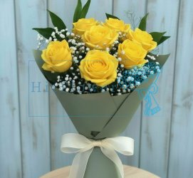 Букет роз Солнечное настроение